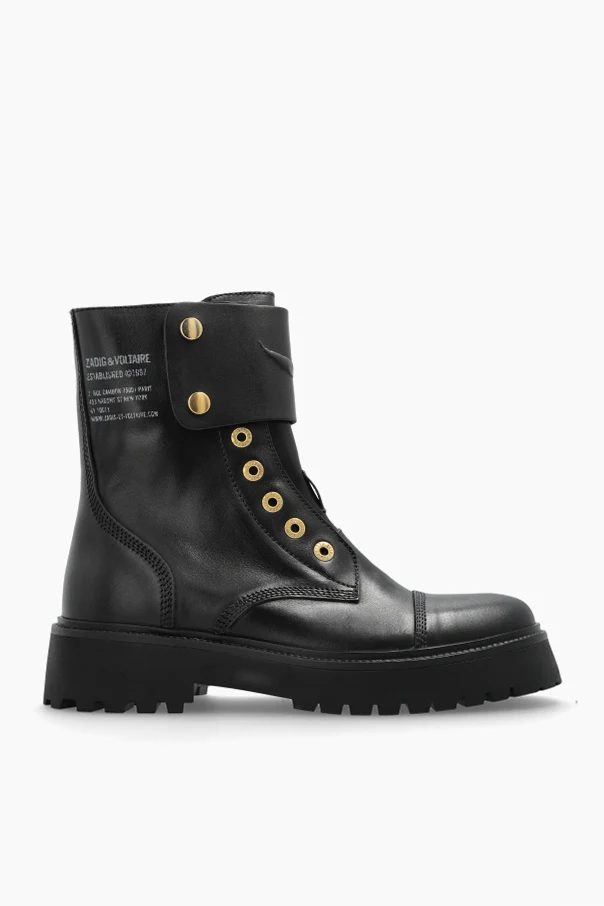 BLACK Leather ankle boots ‘Joe Fast’