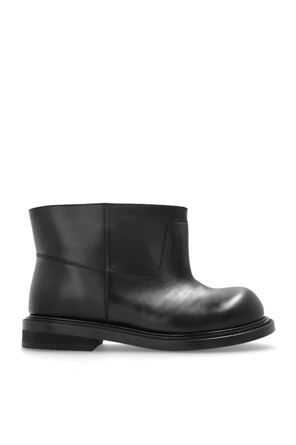 SCHWARZ Lederstiefeletten