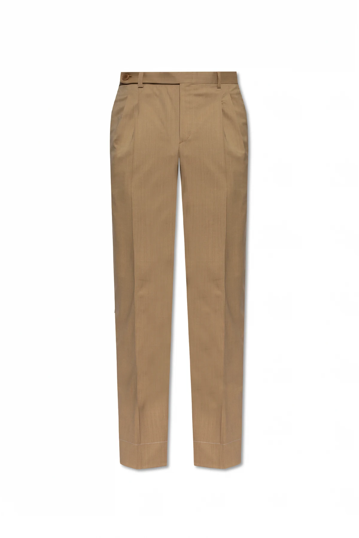 wool trousers with crease