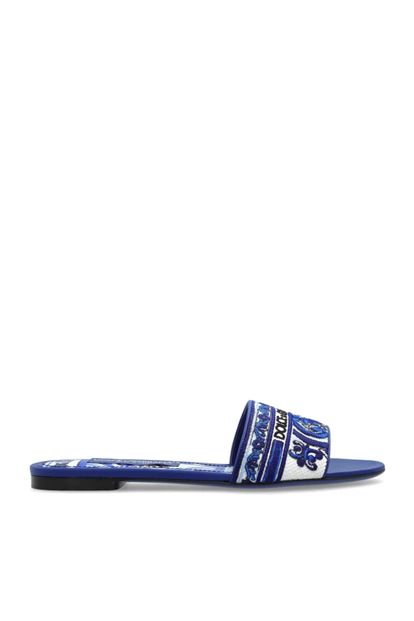 BLAU Pantoletten mit „Majolica“-Muster