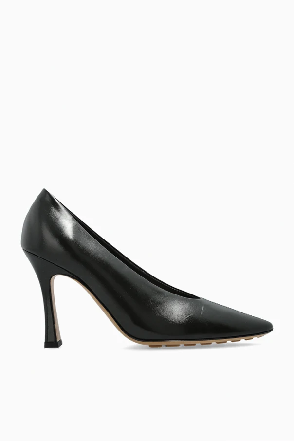 GREEN 'Sofia' leather heeled shoes