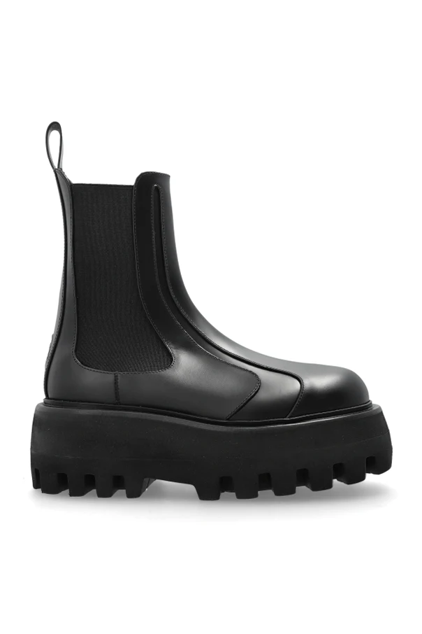 SCHWARZ Lederstiefeletten