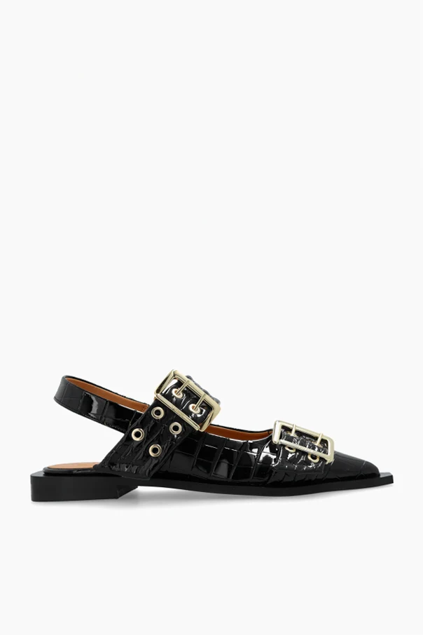 CZARNY Buty z klamrami