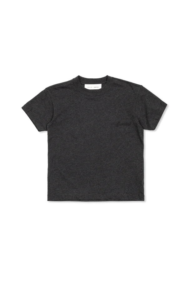 BLACK T-shirt with logo patch