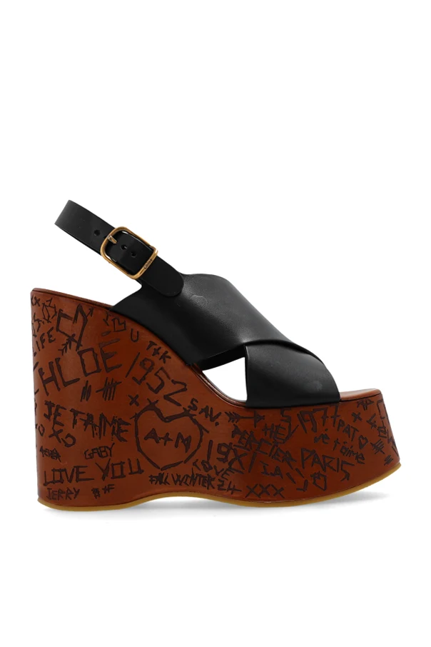 SCHWARZ Keilsandalen Maxime
