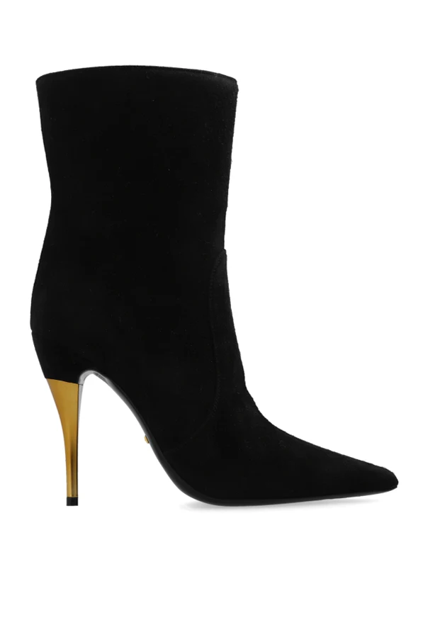 SCHWARZ Heeled boots in suede
