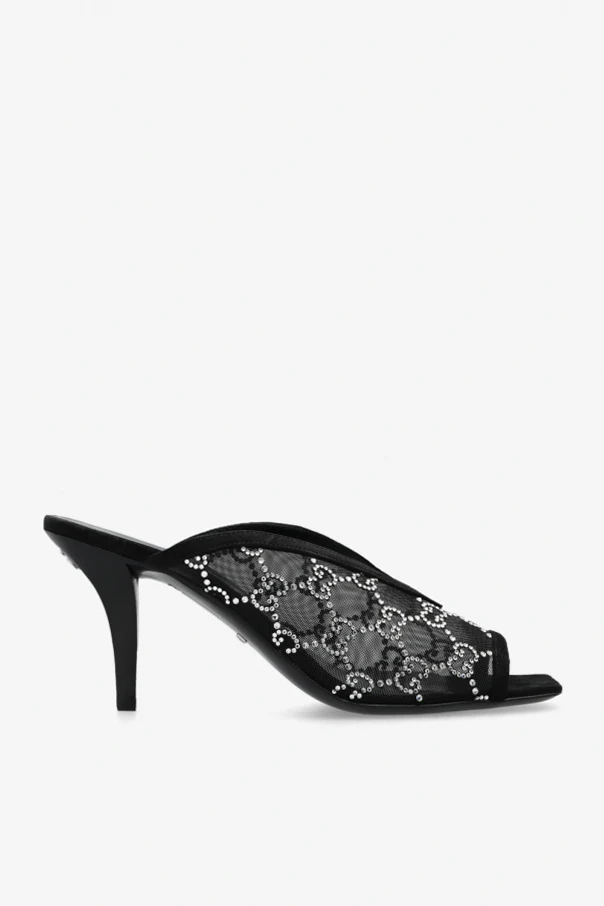 BLACK Heeled mules