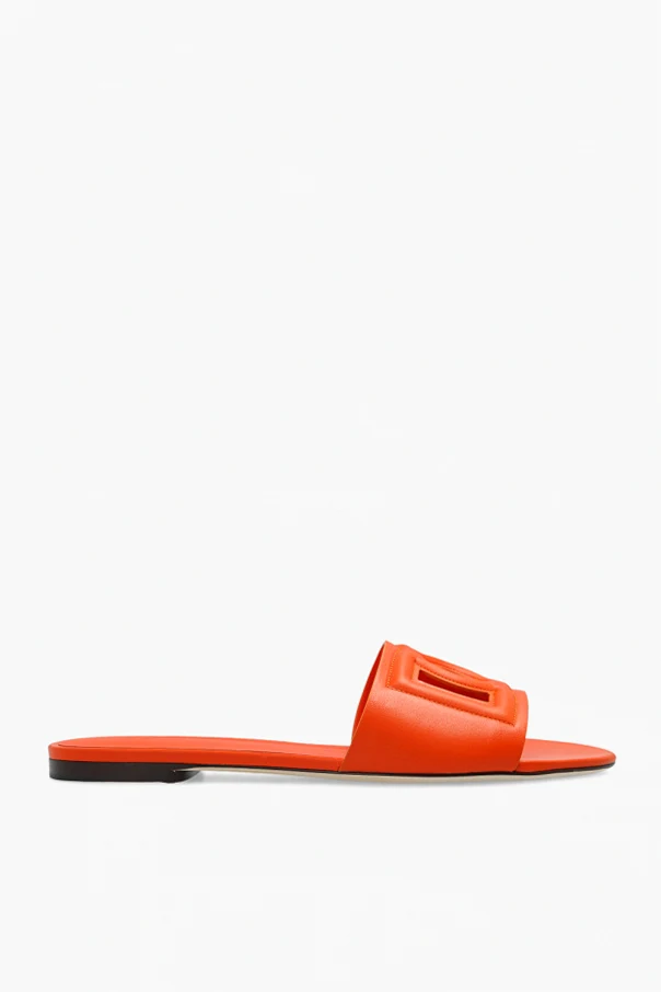 ORANGE ‘Bianca’ leather mules