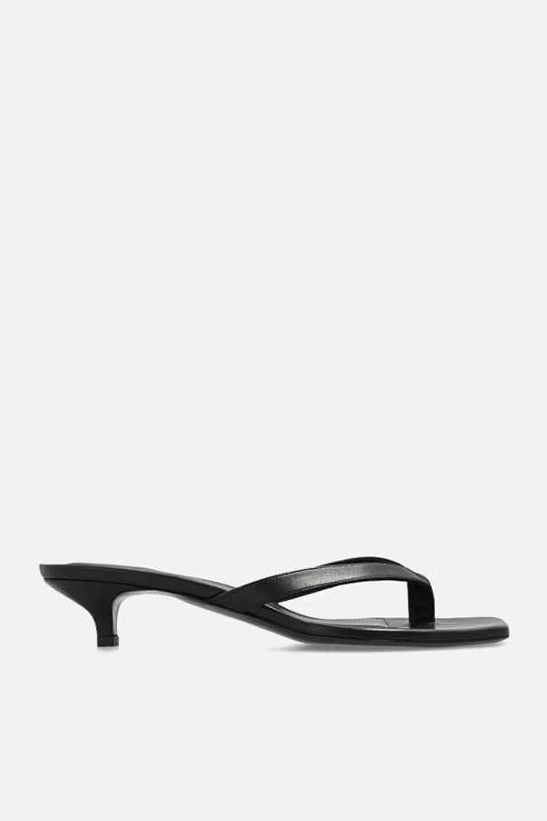 BLACK Leather mules