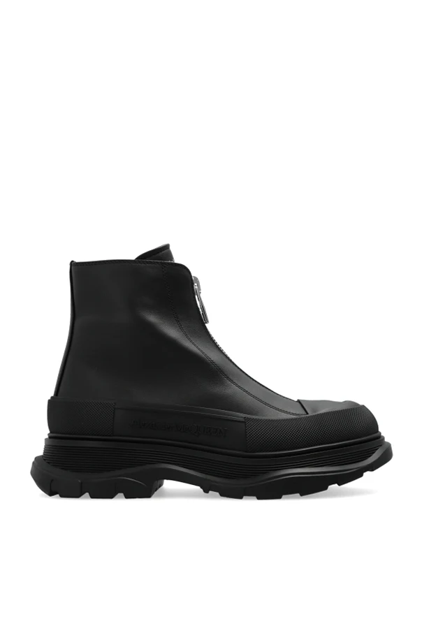 SCHWARZ Leather platform boots