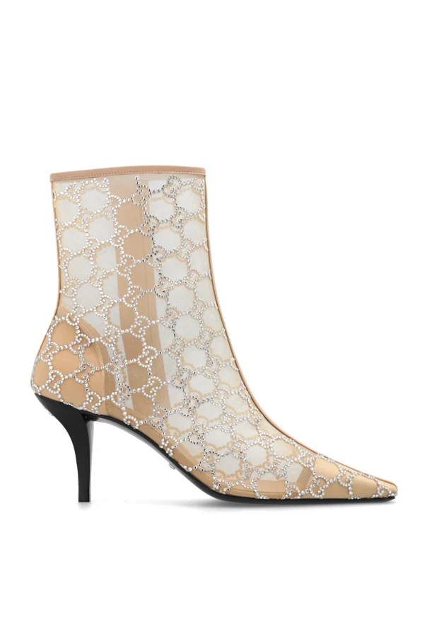 BEIGE Heeled ankle boots