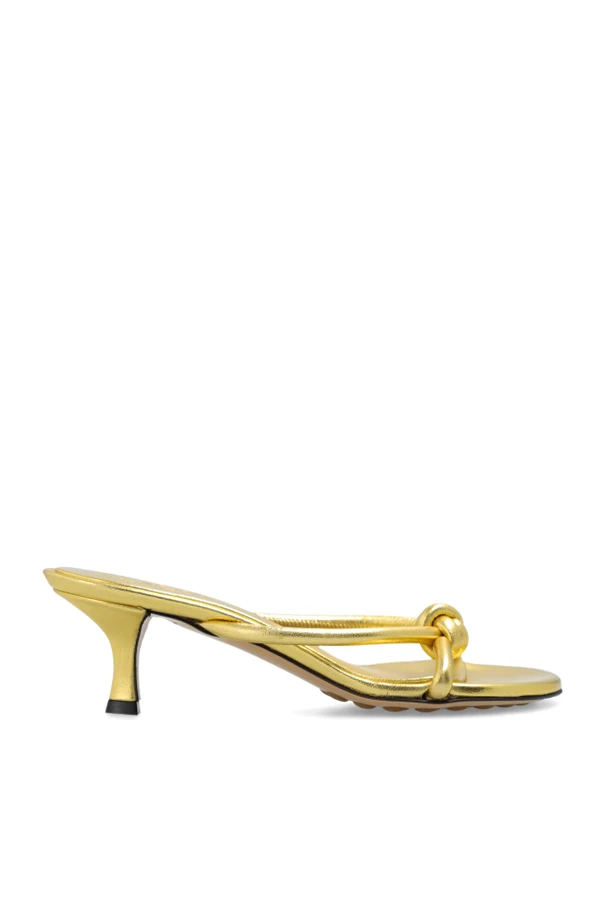 GOLD ‘Blink’ heeled mules