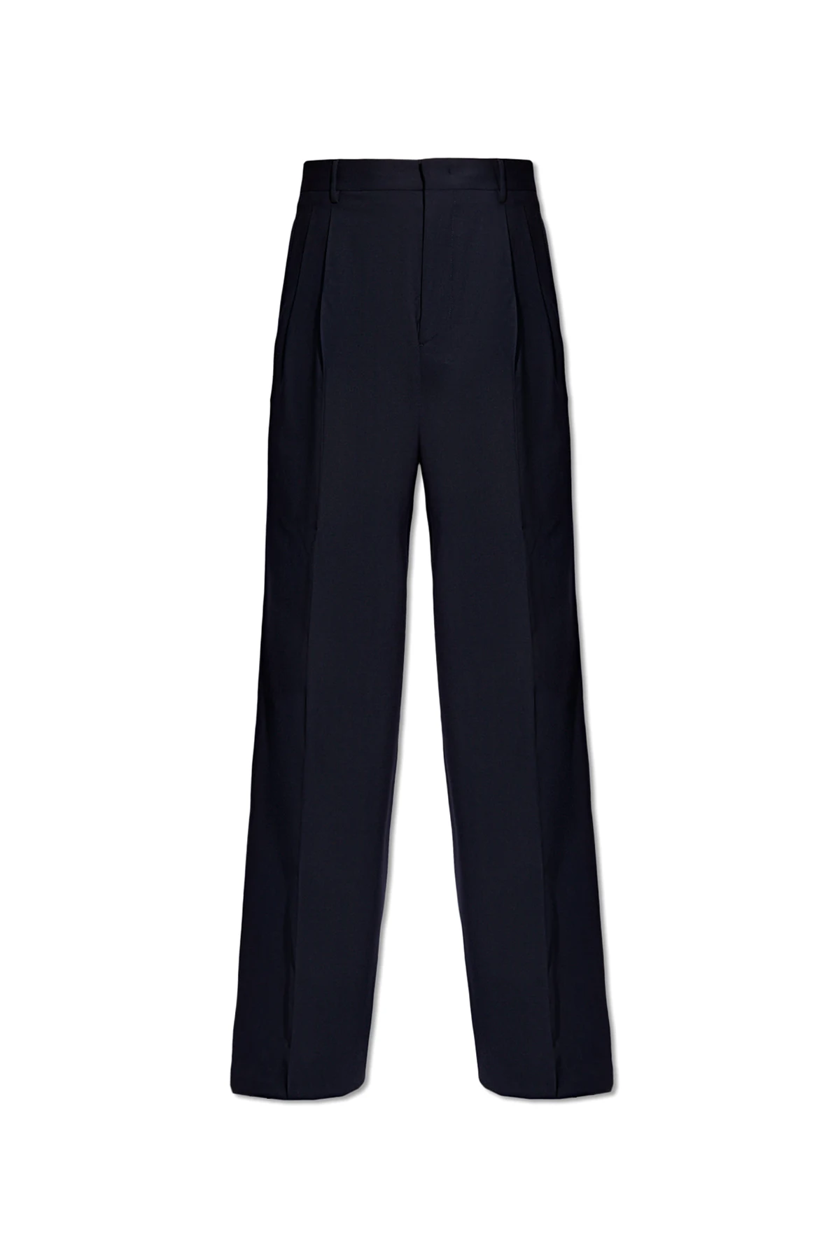 Wide pleat-front trousers