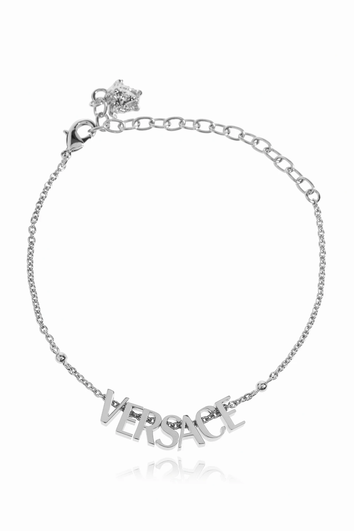 SILVER Brass bracelet with logo