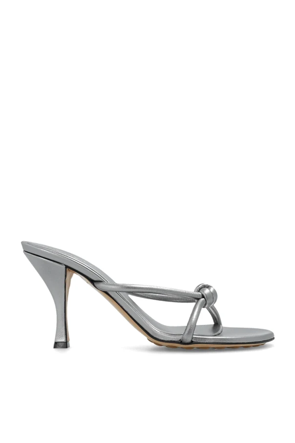 SILVER ‘Blink’ heeled mules