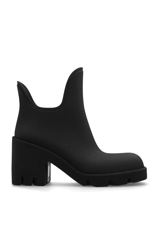 BLACK ‘Marsh’ heeled rain boots