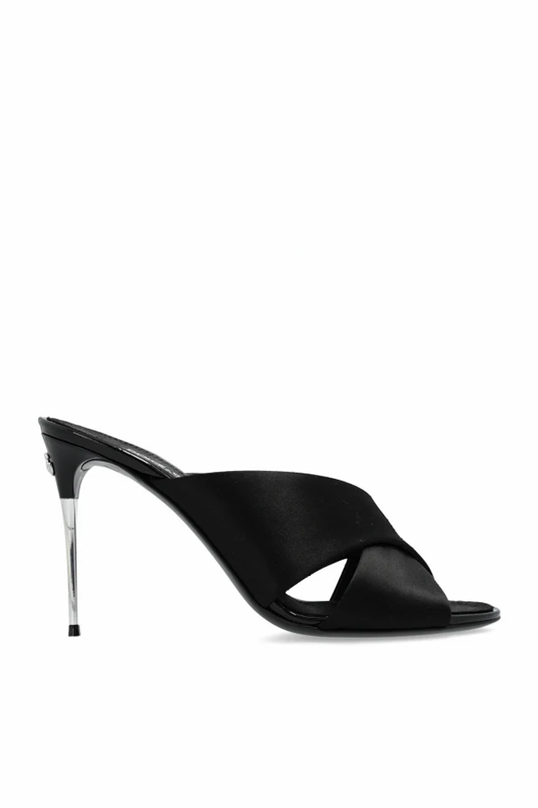 BLACK Heeled Slippers