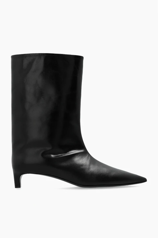 SCHWARZ Lederstiefeletten