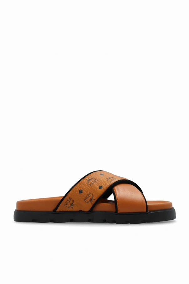 BROWN Slippers with logo