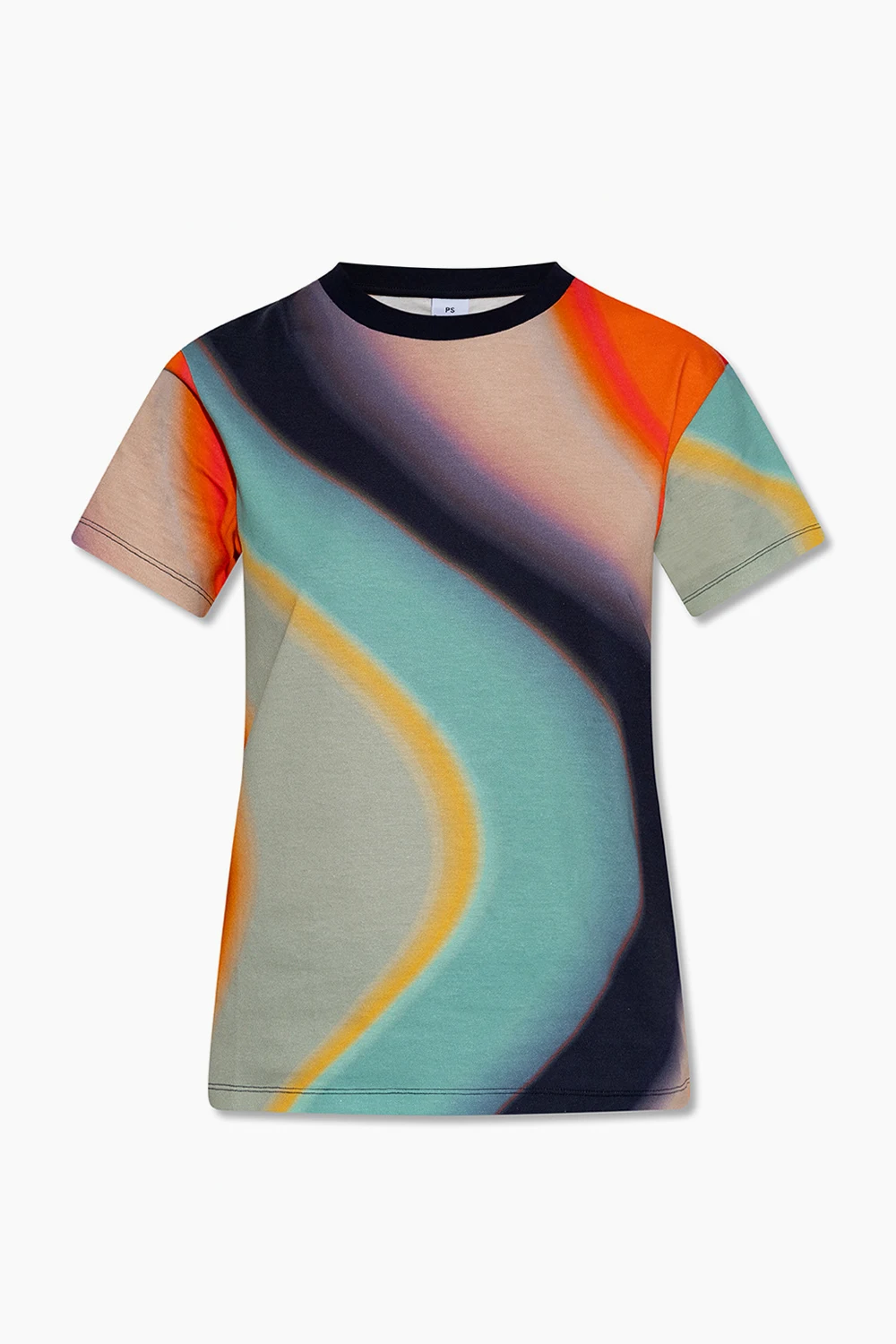 Patterned T-shirt with short sleeves