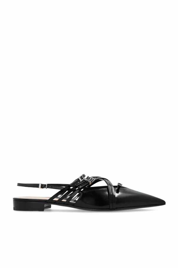 CZARNY Balerinki `Strappy`