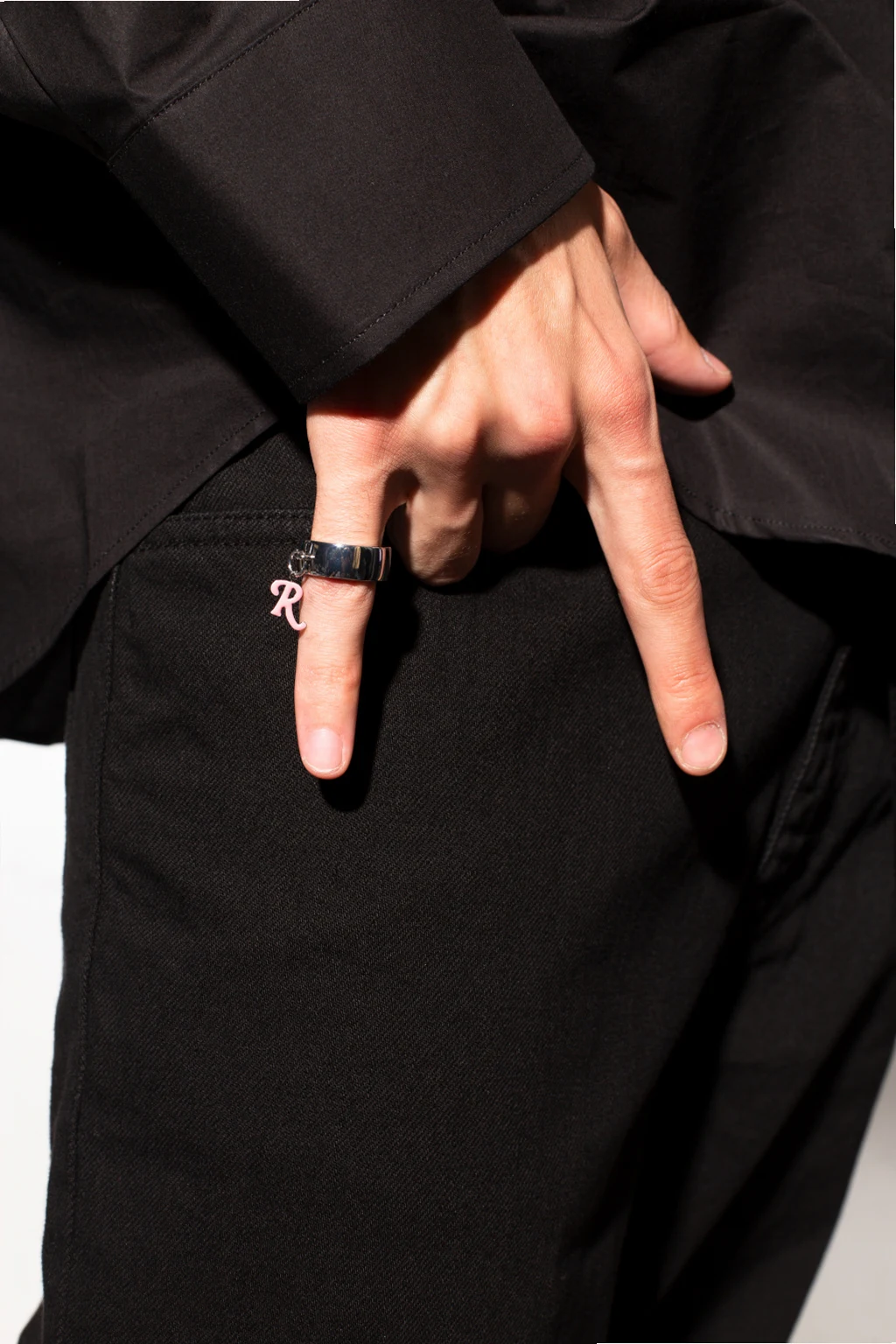 Brass ring with charm