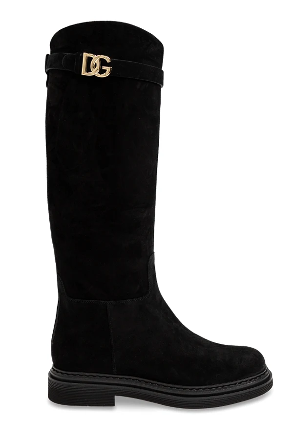 SCHWARZ Overknee-Stiefel aus Wildleder