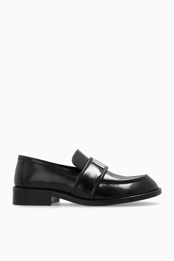 CZARNY Skórzane buty
