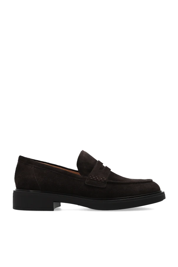 BRĄZOWY Zamszowe ‘Harris’ typu ‘loafers’