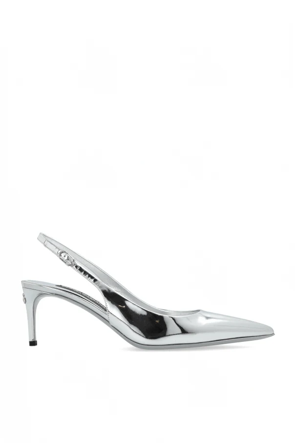 SILVER Leather high heel shoes