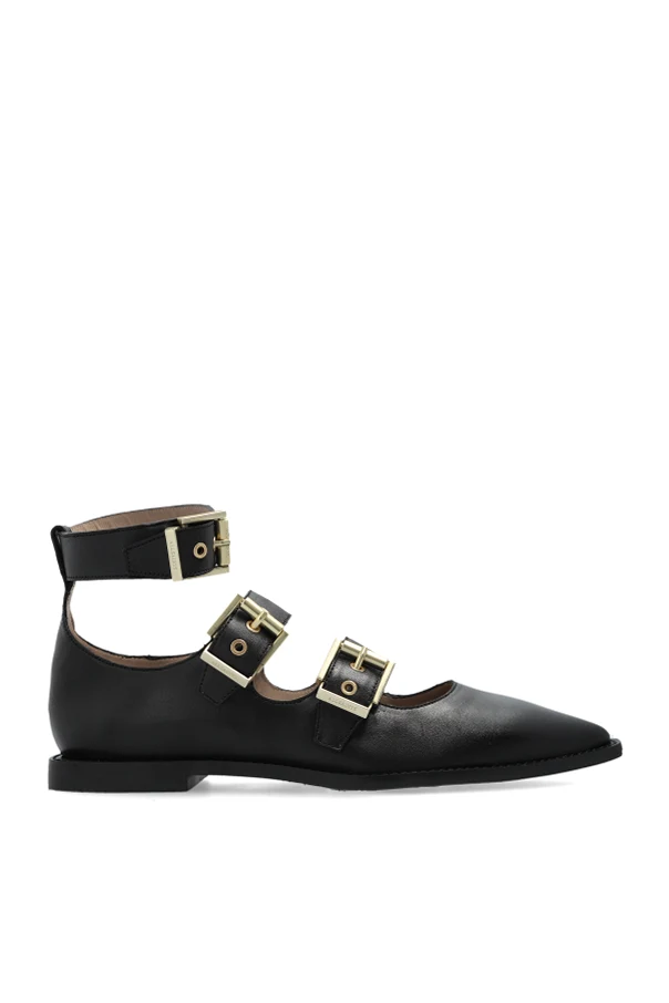 CZARNY Skórzane buty `Susan`