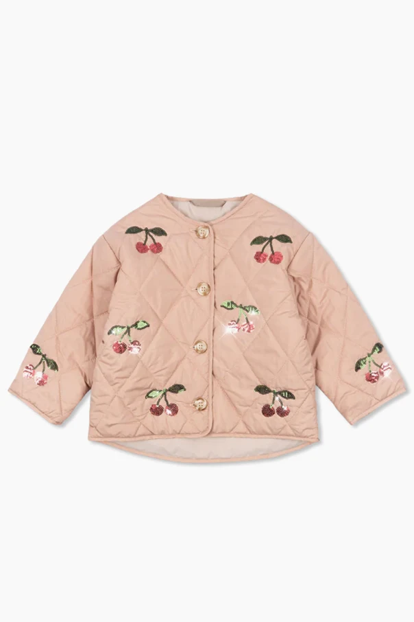 PINK Quilted jacket with cherry motif