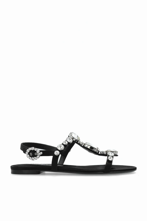 SCHWARZ Sandalen mit dekorativem Finish