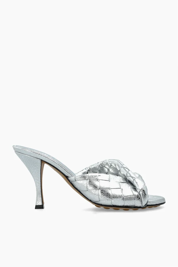 SREBRNY Klapki na obcasie `Blink`