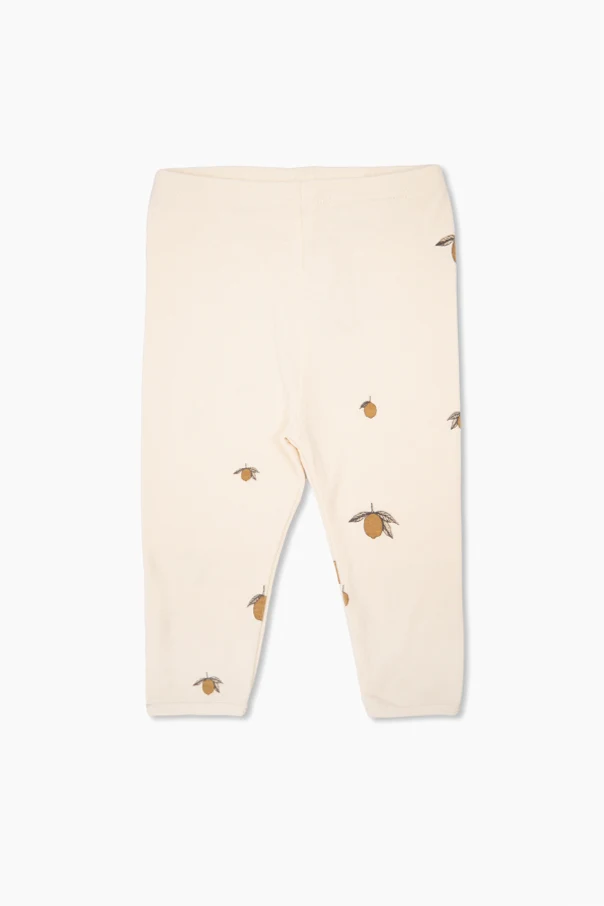 cream Patterned Leggings by Konges Sløjd