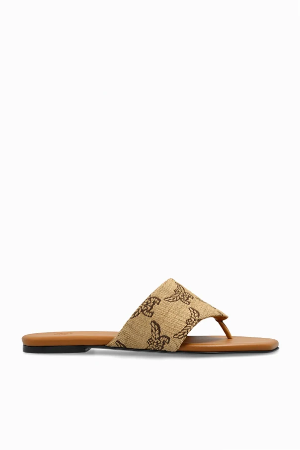 beige Monogram slides