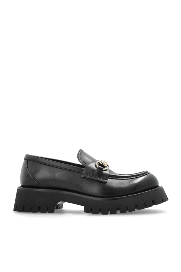 CZARNY Buty typu `loafers` na platformie