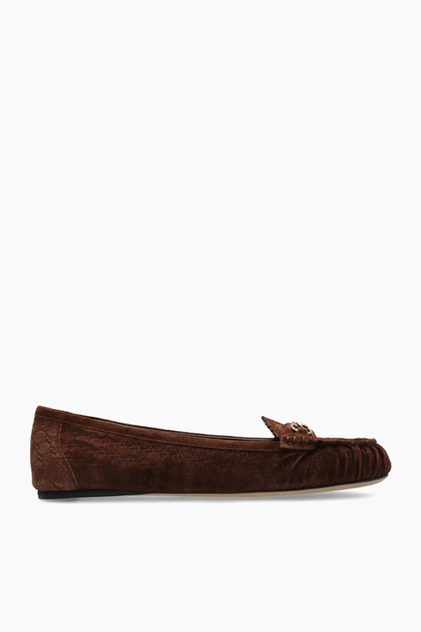 BRĄZOWY Zamszowe buty typu ‘loafers’