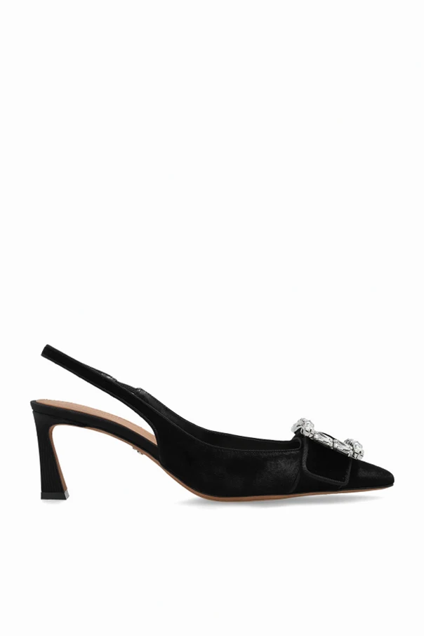 BLACK Velvet high-heeled shoes