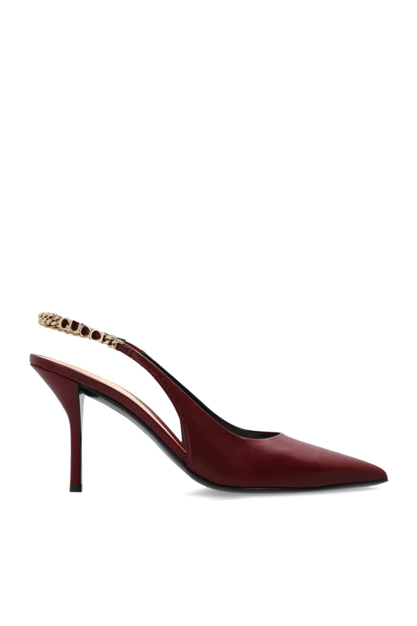BURGUNDY Leather high-heeled shoes Signoria