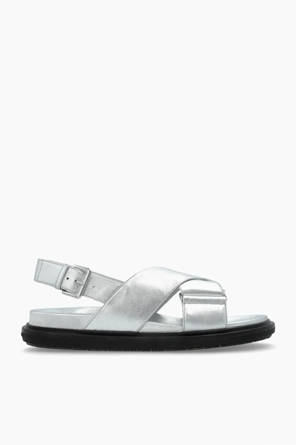 SILBER Ledersandalen