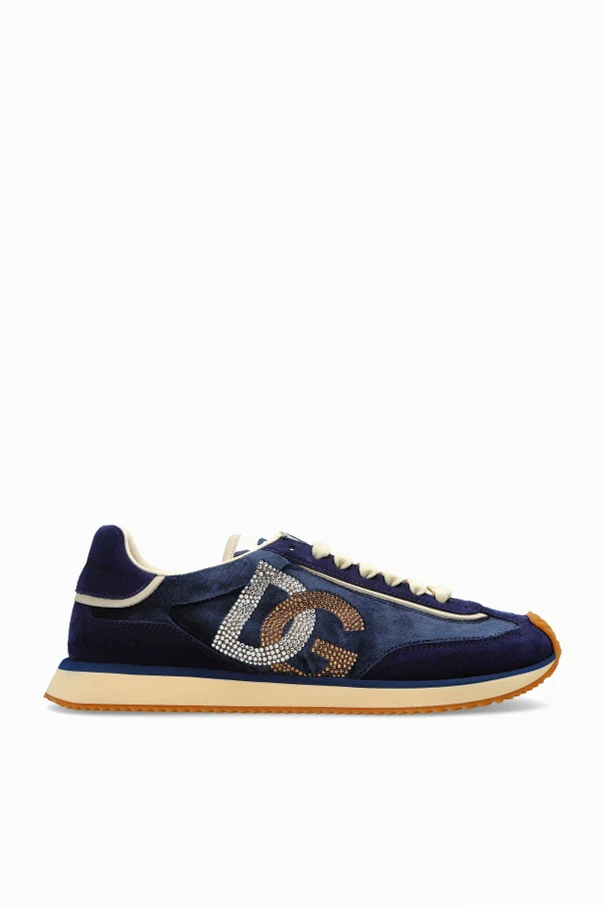 MARINEBLAU Sportschuhe mit glänzenden Applikationen