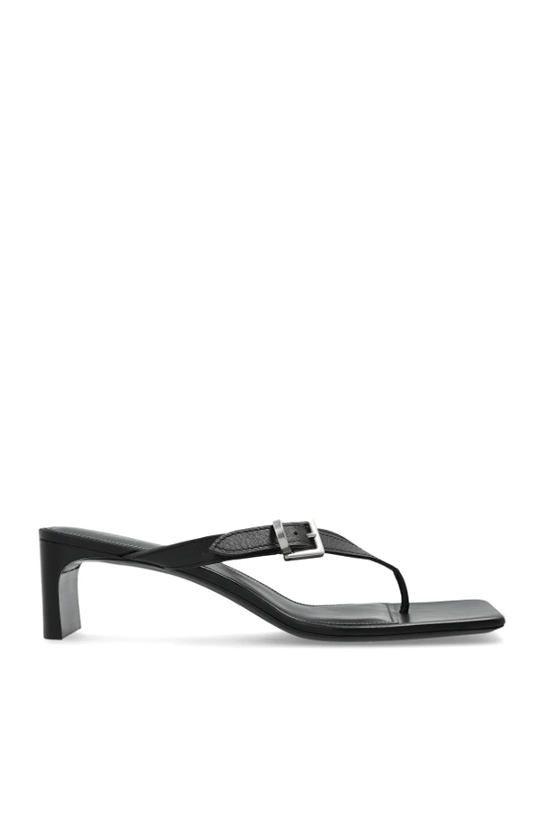 CZARNY Klapki na obcasie `Bel Air`