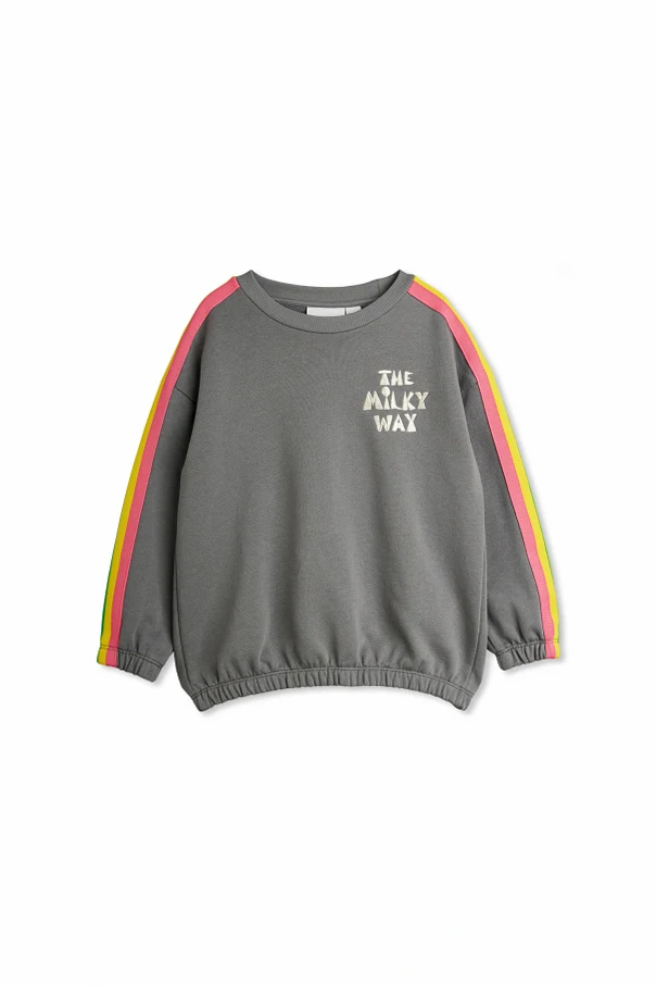 GRAU Sweatshirt mit bunten Einsätzen