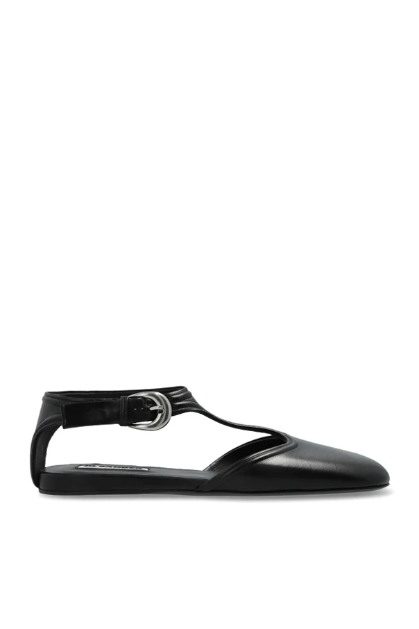 CZARNY Skórzane buty