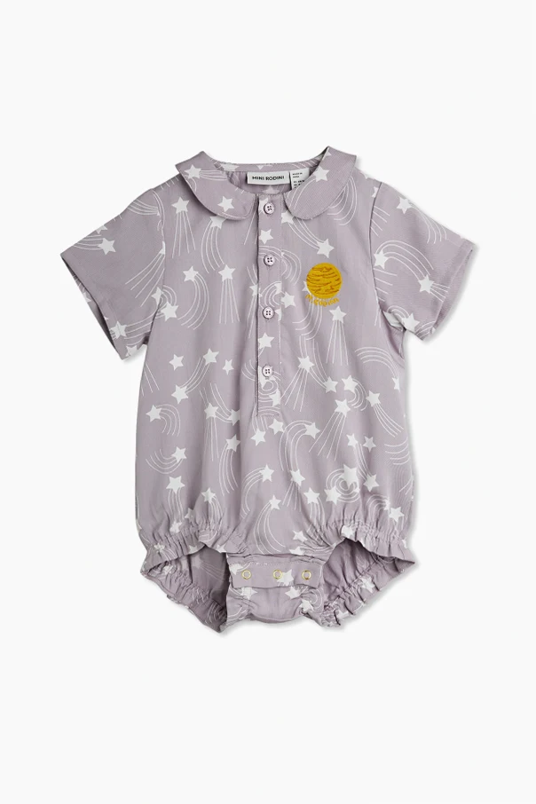 LILA Babystrampler mit Aufdruck