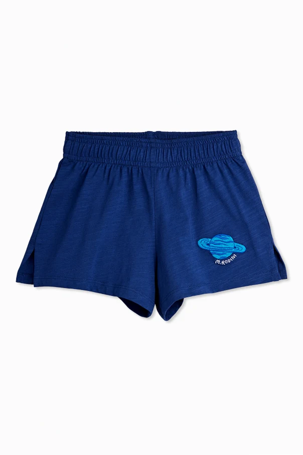 MARINEBLAU Shorts mit aufgesticktem Logo