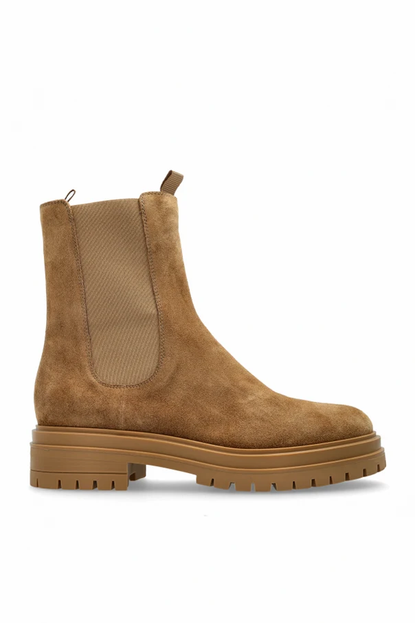 BEIGE Wildleder Chelsea-Stiefel
