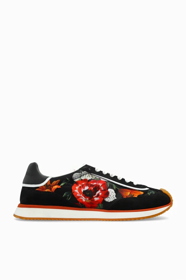 SCHWARZ Sportschuhe mit Blumenmotiv