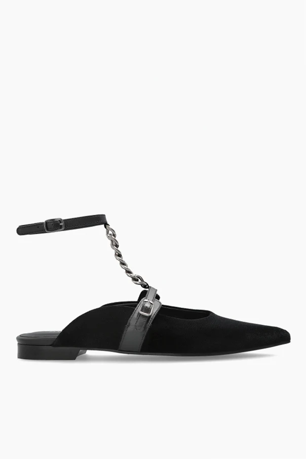BLACK Velvet ballet flats "Perma"